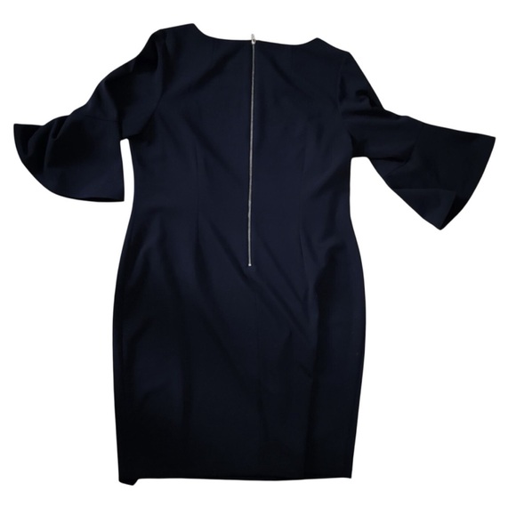Calvin Klein Women’s Black Plus Size 18W Bell Sleeves Sheath Dress - Picture 4 of 4